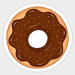 Shiny Chocolate Donut Sticker